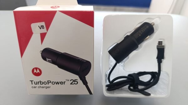 Cargador Certificado Para carro MOTOROLA 25w tipo USB-C cable integrado