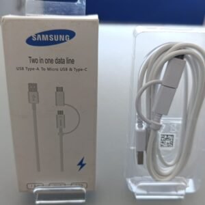 CABLE Certificado Samsung con adaptador tipo C y micro-USB